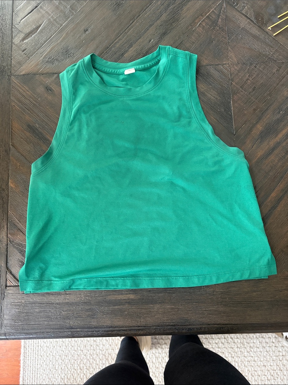 lululemon athletica Emerald Green Cropped Tank